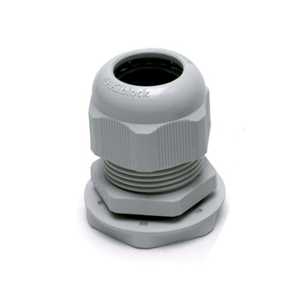 PG42 Threaded Cable Gland, 28-38mm Clamping Range, Light Gray Plastic ...